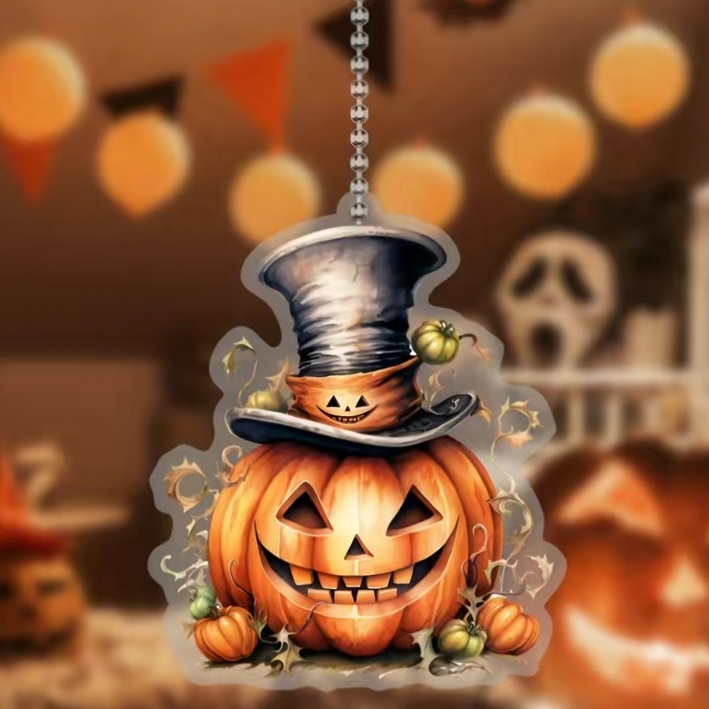 Orange and Black Halloween Car Decor